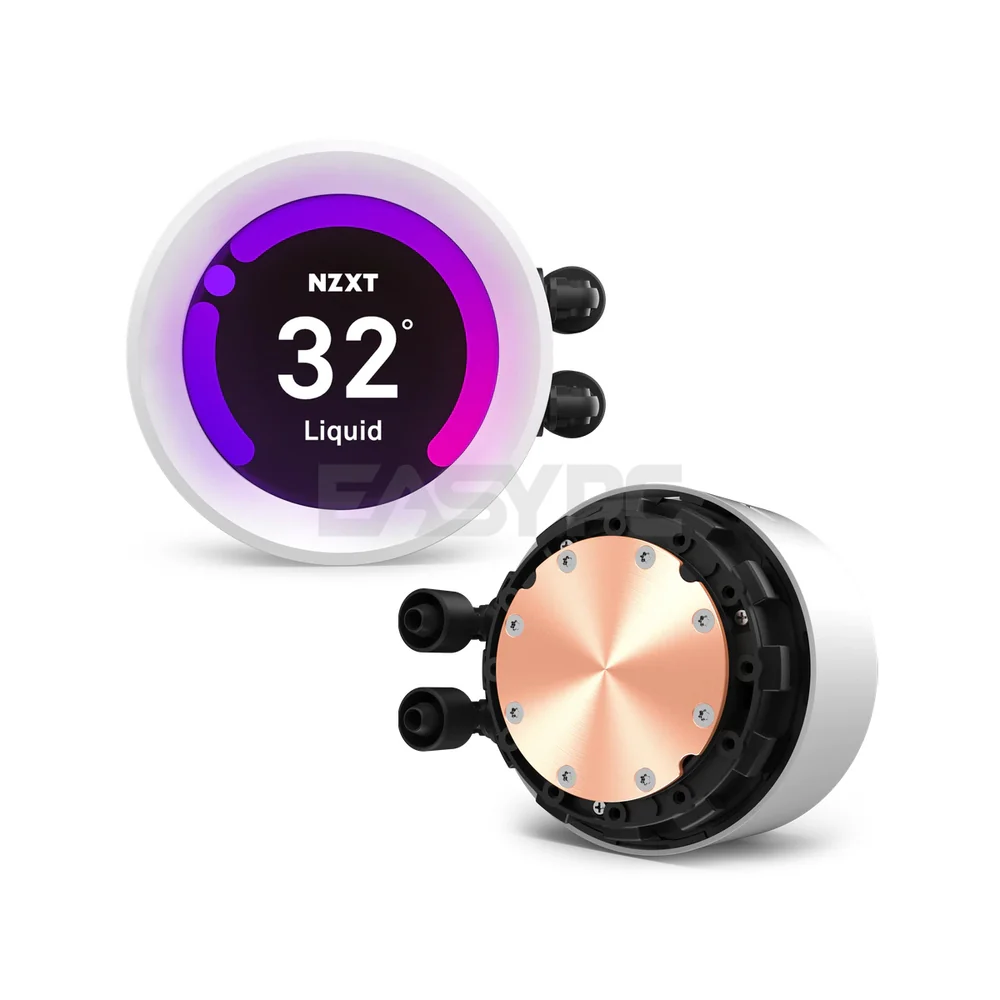 Nzxt Kraken Z63 Aer RGB Matte Black/ White AIO 280mm Liquid Cooler with LCD Display RL-KRZ63-R1 - Image 10